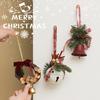 Christmas Wreath Bells Bows Pinecones Bells Mixed Pendant Christmas Tree Window Car Hanging Pendant Decoration New Year Ornament