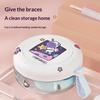 Denture Box Denture Soaking Container Portable Denture Bath Case With Mirror For Travel Leak-Resistant Retainer Box Compact