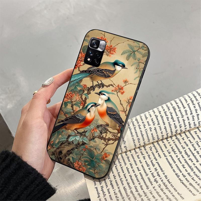 

Чехол для телефона с птицами для Xiaomi Redmi note 13 12 Pro 11S 11 10 Pro 10S 12S Redmi 10 13C 9C Redmi 13C