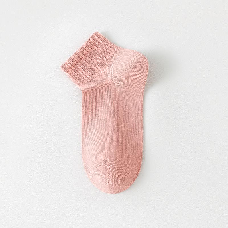 Female Spring and Autumn Pure Cotton Does Not Drop with Antibacterial Deodorant Sweat-absorbing Socks