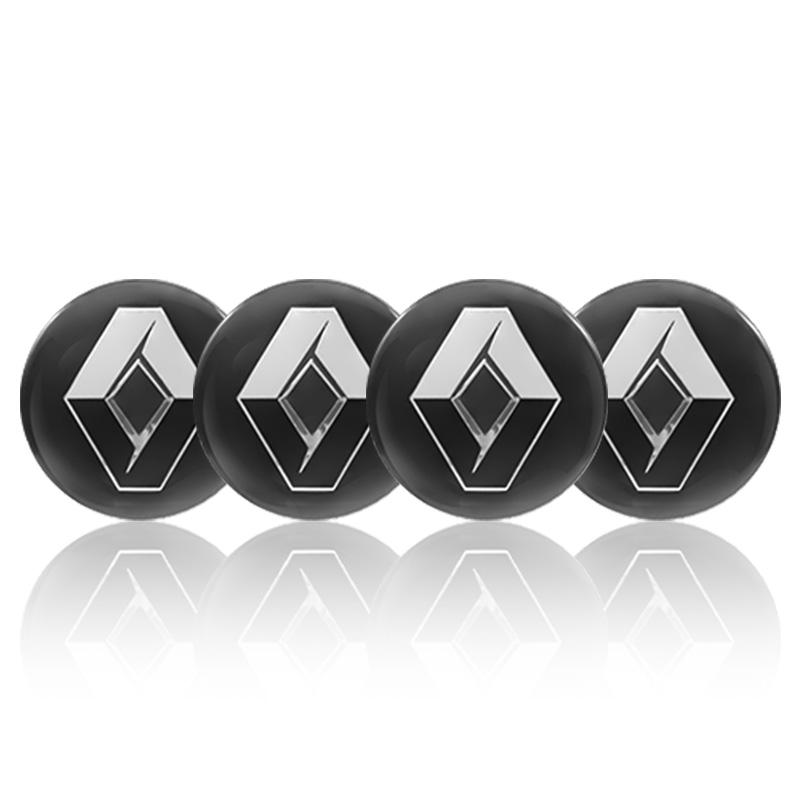 Kołpaki 4 szt. 56/60/65mm Naklejki na koła samochodowe Środkowy kołpak emblemat samochodowy Odznaka Naklejka Do Renault Megane 2 3 Clio Koleos Kadjar Capt