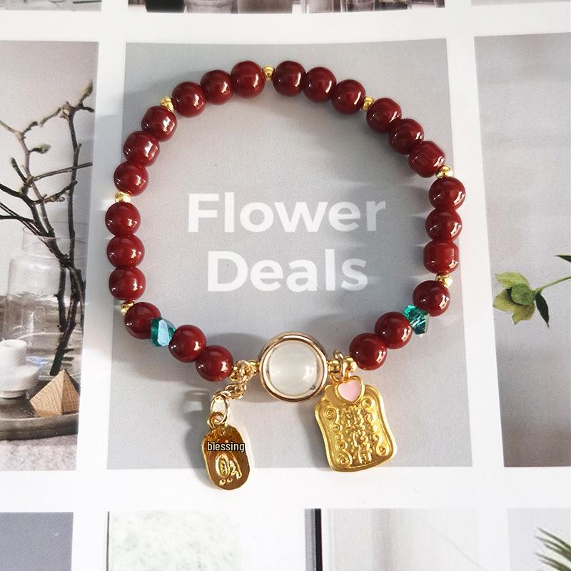 Graues Mondlicht Glas Schmetterlingsarmband - Trendiges, vielseitiges Design für Frauen und Studentinnen