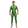Green Digital Print Role-Playing Jumpsuit - Muscle Fit Performance Costume