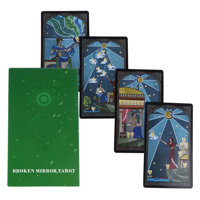 12*7cm Broken Mirror Tarot Deck, 78 Tarot Cards with Guidebook for Beginners - Standard Size