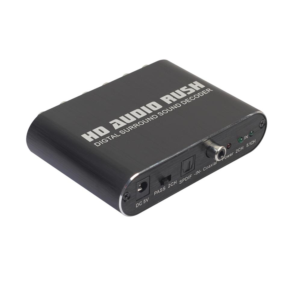 5.1 Audio Gear FL/FR SL/SR CEN/SW Digital Audio Converter Gear Surround Sound Rush Decoder