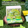 3D Calendar 2025,Time Piece Calendar 2025,Calendar Time Piece,Artsy Pads,Green panoramic tree 3D Calendar,for Sticky Note Record,Decorative Ornament