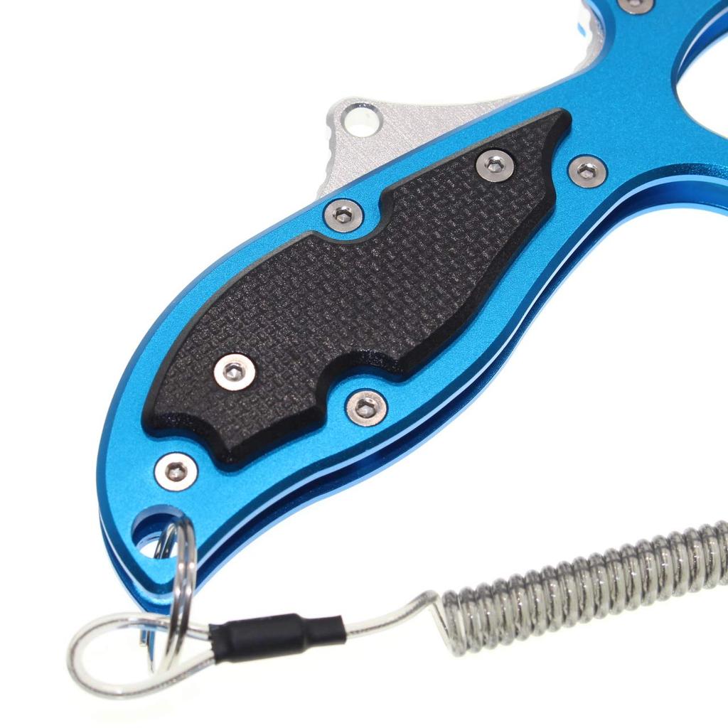 1091 Fish Lightweight Aluminum Fish Long Reach Gun Grip (Iregui) Grip, Grip, (Blue (Aluminum Trigger))