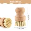 1PC Kitchen Cleaning Brush Wooden Dish Brush with Natural Sisal and Coconut Durable Portable Eco Friendly Zero Waste