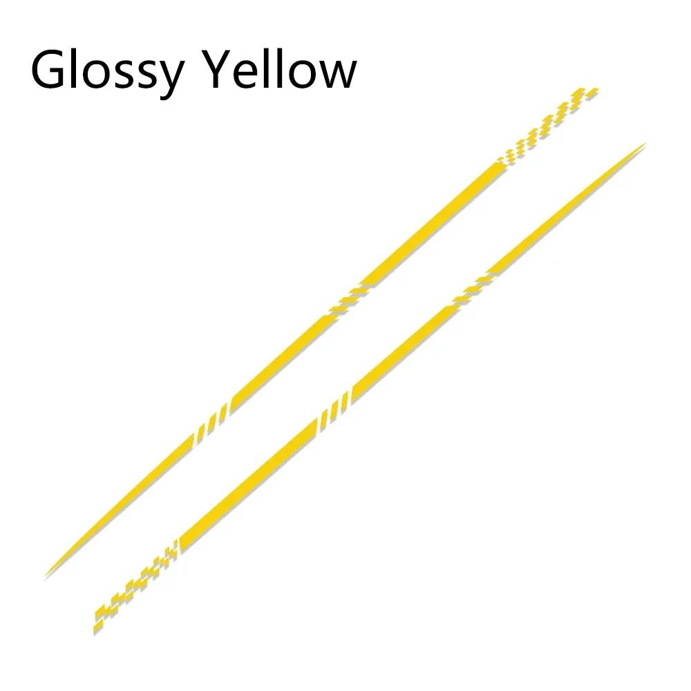 2PCS Universal Car Waist Line Long Stripe Decor Stickers Auto Accessories For Suzuki Volvo Tesla Skoda VW Volkswagen Seat Subaru