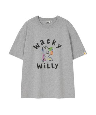 WACKY WILLY Big Kiki Graphic Short Sleeve T-Shirt Gray