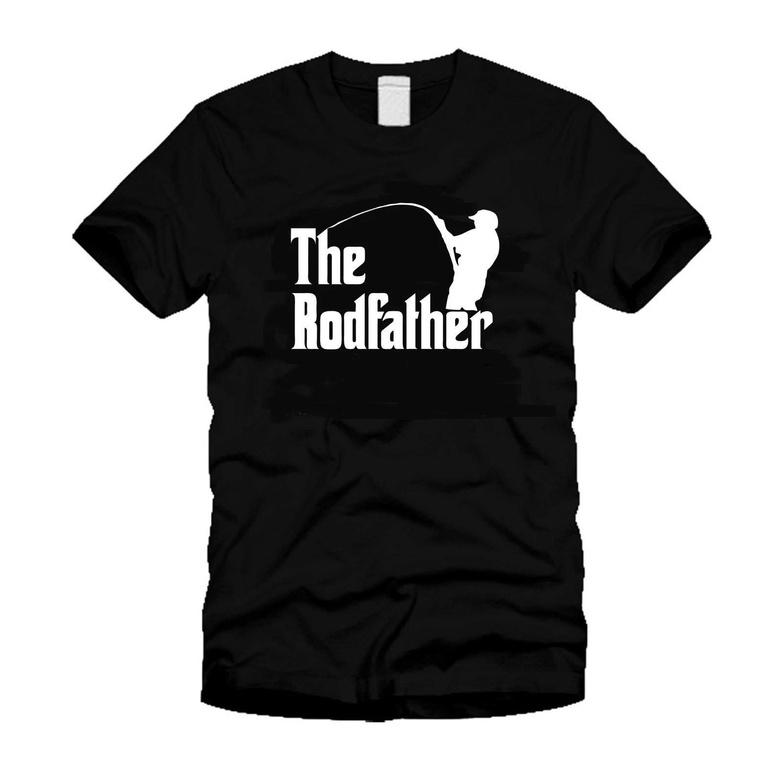 The Rodfather Funny Movie Parody Godfather Cool Fishing Gift Ideal Black T-Shirt S