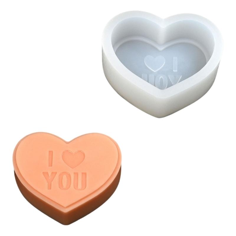 Valentines Heart Shape Silicones Candle Molds for Candle Soap Making Heart Shape Silicones Molds for Chocolate Baking