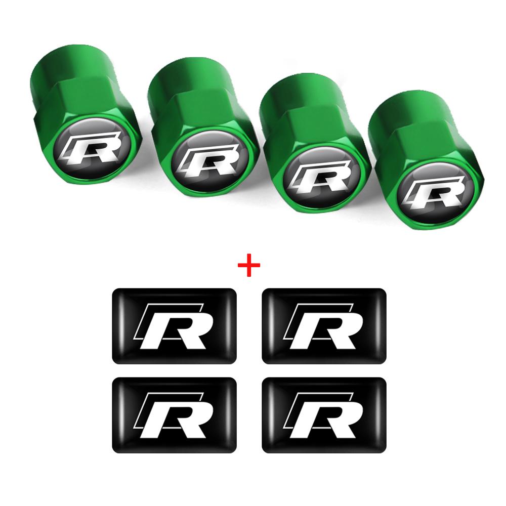 Car Interior Epoxy Logo Sticker Metal Wheel Tire Valve Cover For Volkswagen GTI Golf R Passat CC Lavida Sagitar Scirocco Tiguan