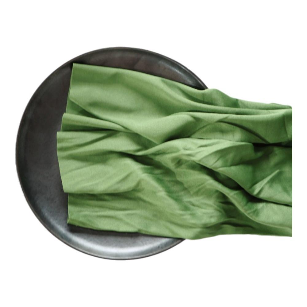 Modern Rustic Pleated Table Runner Soft Multi-color Milk Silk Crepe Tablecloth Washable Polyester Gauze Tablecloth Dinning Decor