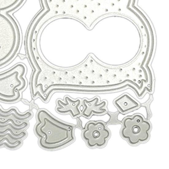 Řezací šablona Odolná Dekorativní Opakovaně použitelná Tvar Sova Kovová Řezací DIY Scrapbook Dekor Suvenýr Dárek