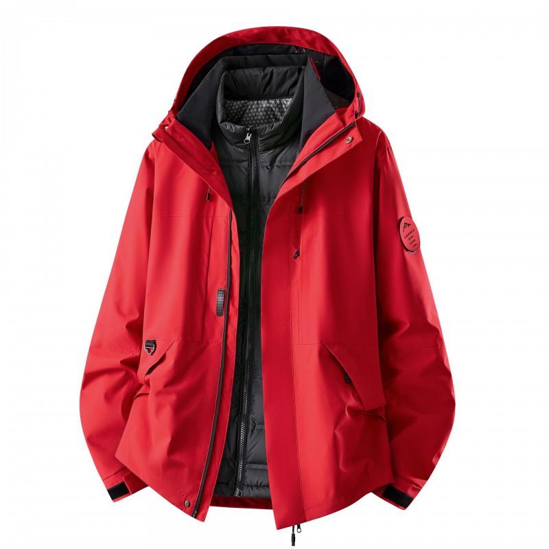 Men Women Winter Waterproof Windproof Hiking Jacket With Removable Down Liner Outdoor Camping Trekking Travel