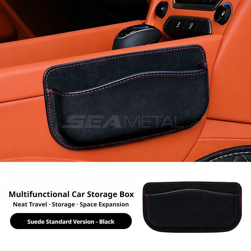 BLALION Car Side Storage Pocket Organizer Bag Door Collecting Bag Cards Phone Key Paste Box Self Adhesive Car Storage Pocket