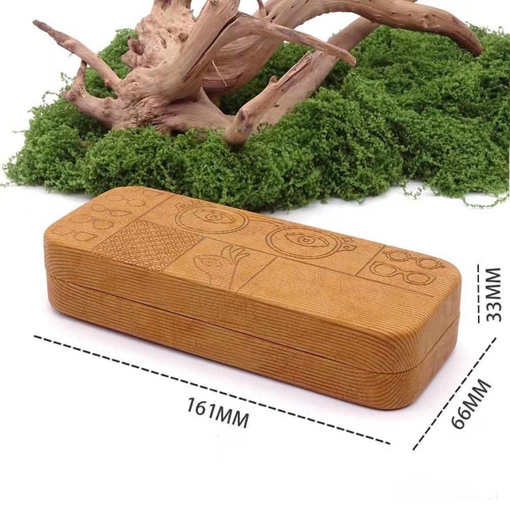 Square Glasses Case Geometric Pattern Sunglasses Storage Box For Mens Fashion Accessories