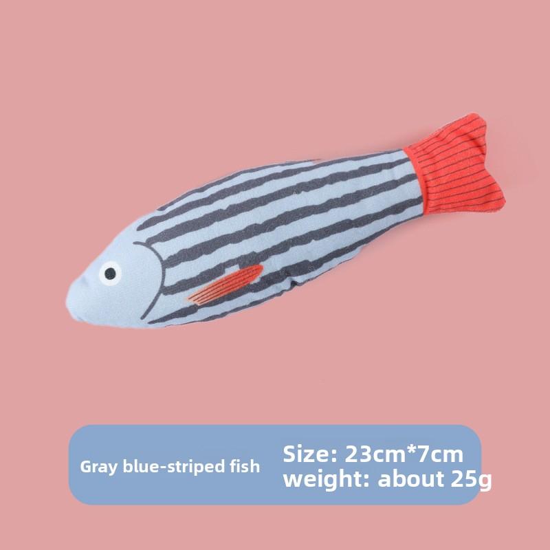 Cat Toys, Cat Teasing Pillows, Cat Plush Fish Toys, Self-entertaining Plush Printed Toys, New Fish Making Sounds Toys