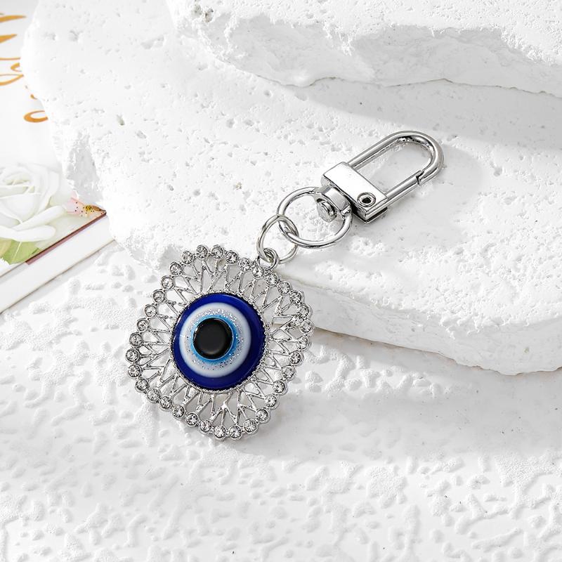 Turkish Blue Evil Eye Keychain Blessed Lucky Key Holder Keyring Amulet For Bag Accessory Gift Jewelry Keychain