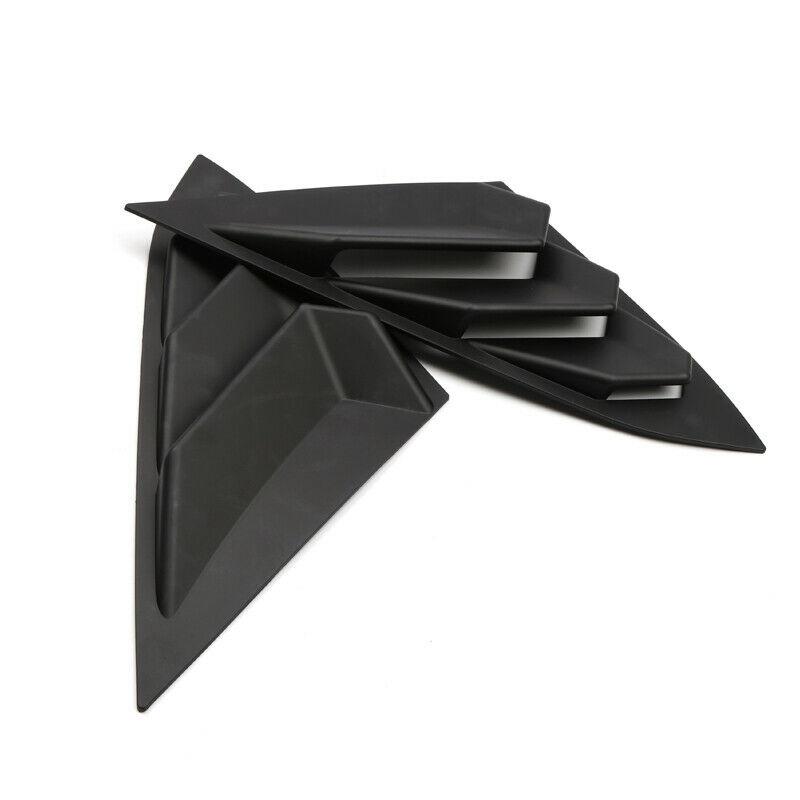 M63K-For Honda Civic 2016- Matt Black Rear Window Louvers Shutters Cover Trim