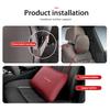 For KIA Car Leather Headrest Neck Support Seat Waist Cushion Pillow Auto Accessories Sorento Stinger Soul Spectra Niro Cadenza Nvhs30
