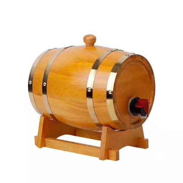 UNTIOR 1.5/3L Wood Wine Barrel Oak Beer Brewing Equipment Rum Pot Whisky Wine Bar Tools Wedding Decoration Home Brew Beer Tools