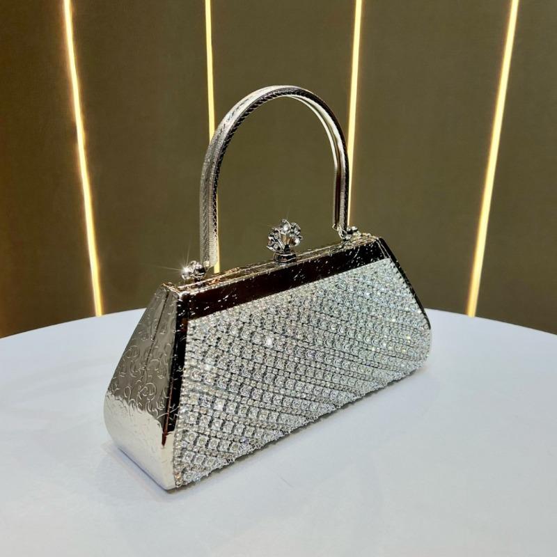 A Fashionable and Elegant Handbag for Ladies, A Chain Crossbody Bag, and A Diamond-encrusted Hand-held Bag
