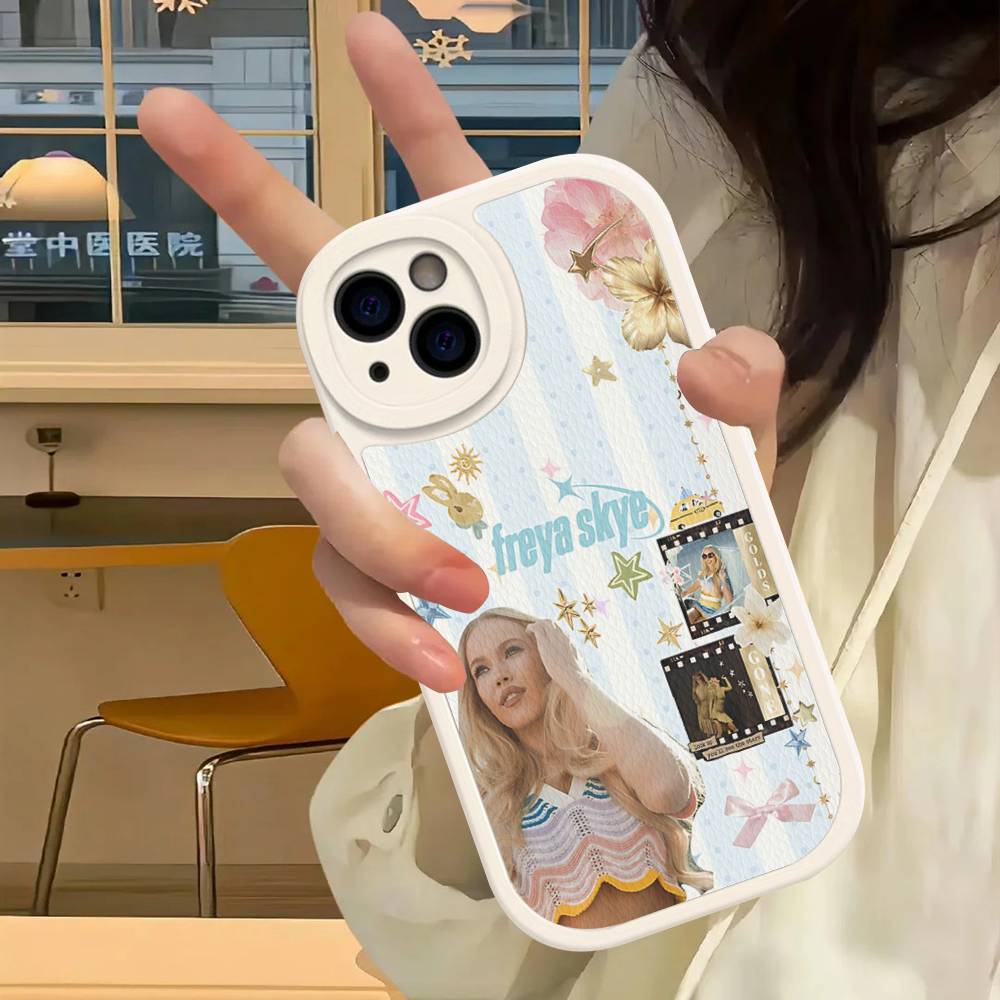 Custodia per telefono Singer F-Freya Skye per iPhone 16 15 14 11 12 13 Pro Max Plus Scocca Posteriore in Pelle