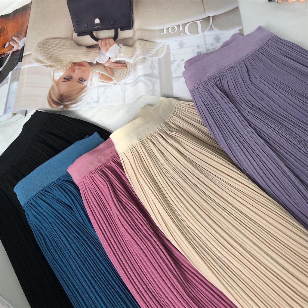 Super Slimming Pleated Midi Skirt - New Heavyweight Design for Summer