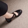 Fashion Fashion Round Toe High Heels 2025 Spring Summer Pumps Genuine Leather Buckles Mary Jane Party Wedding Shoes Woman Women Heels