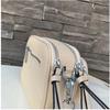 Women Shoulder Bag Genuine Cowhide Leather Handbag Zipper Pockets Large Capacity Female Crossbody Small Bag White