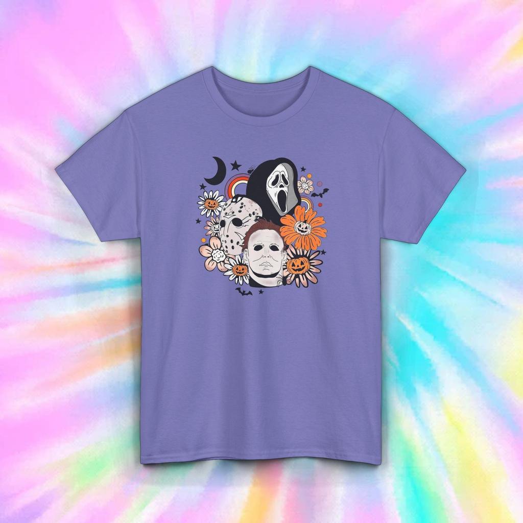 Halloween Horror Movie Characters T-Shirt S-5XL Retro Scary Mask Graphic Tee
