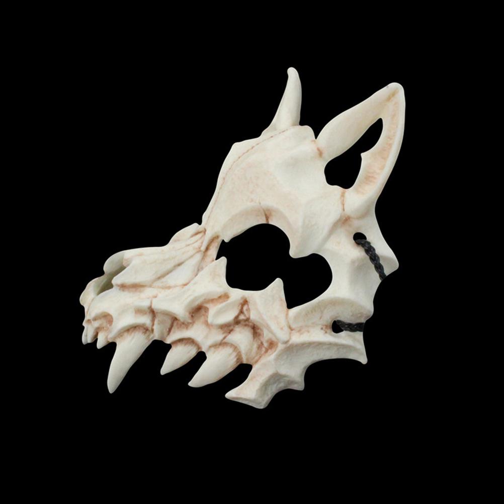 Halloween Japanese Dragon God Werewolf Mask Cosplay Animal Skeleton Mask Unisex Resin Party Stage Show Mask