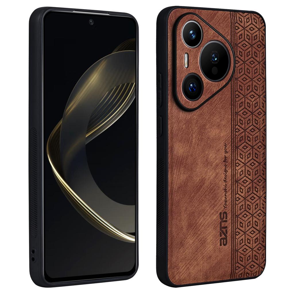 AZNS For Huawei Pura 70 Case PU Leather+TPU Scratch Resistant Back Cover