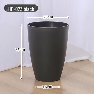 Tall Resin Plastic Flower Pot with Tray