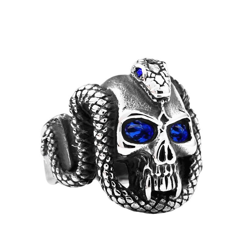 Skull Ring Eye Opening Adjustable Size Retro Ring
