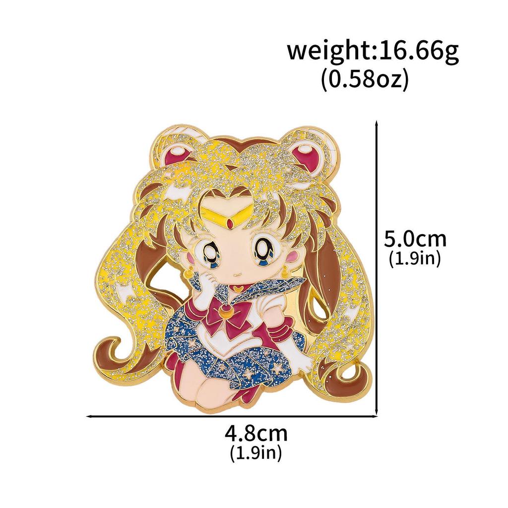 Sailor Moon Usagi Tsukino Magical Transformation Necklace Keychain Anime Pendant