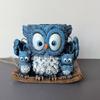 Plant Pots Cute Owl Resin Flowerpot Wall Planter for Indoor Plants for Home Kitchen Window Outdoor Garden Patio Orchid Fern