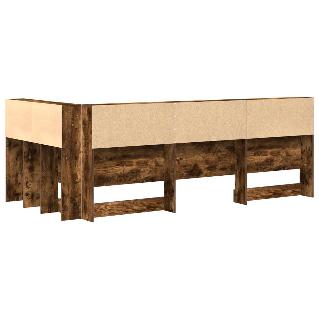 Storage Headboard Smoked Oak 90 cm Wood Based Material