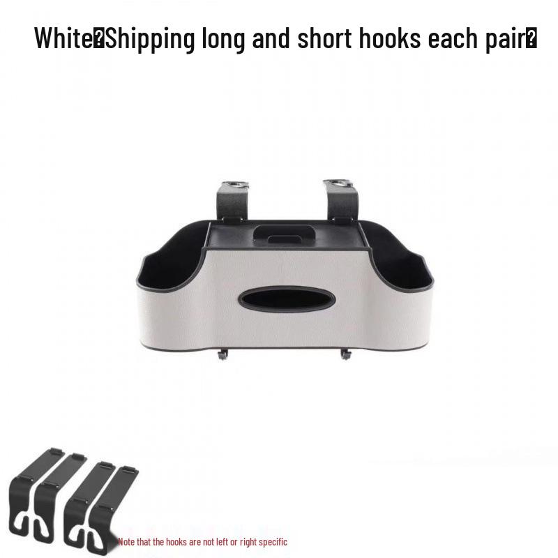 Multifunctional Car Seat Organizer with Hook, Cup Holder & Tissue Box