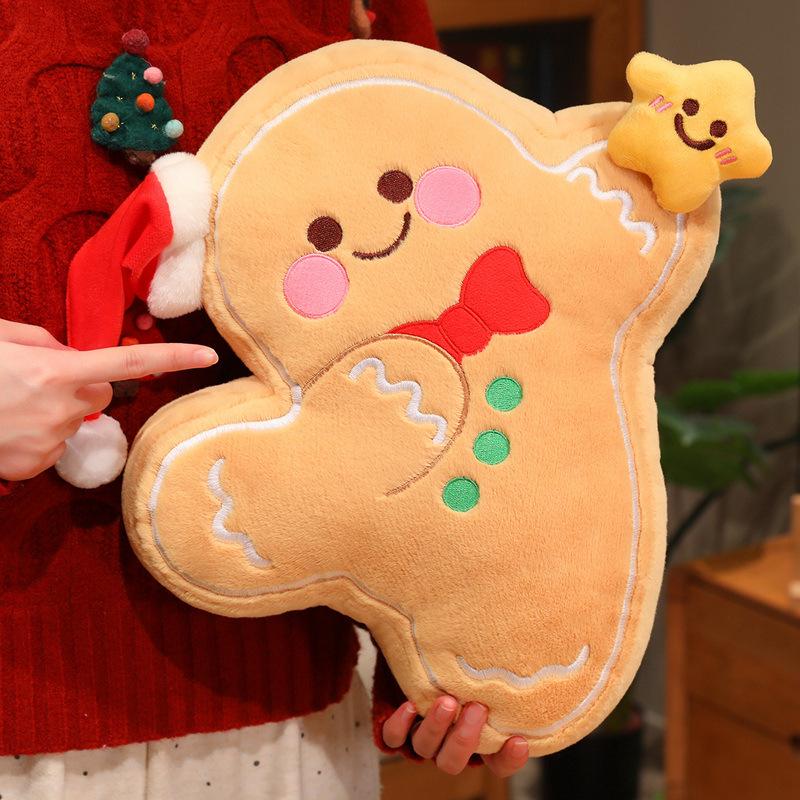 Gingerbread Man Plush Toy: Christmas Doll & Decoration Gift for Kids