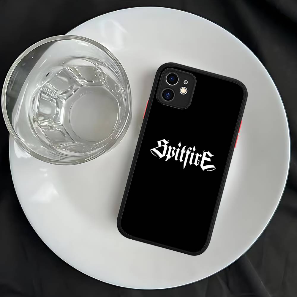 S-Spit F-Fires Logo  For iPhone Air 16 15 14 Plus 13 12 11 Pro Max Matte Cover Jelly Shockproof Phone Case