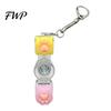 Clicky Mechanical Keyboard Toy LED Light-up Fidget Spinner Decompression Button Finger Clicker Glowing 2/3/4/5/6-Keys Keychain Stress Relief Desk