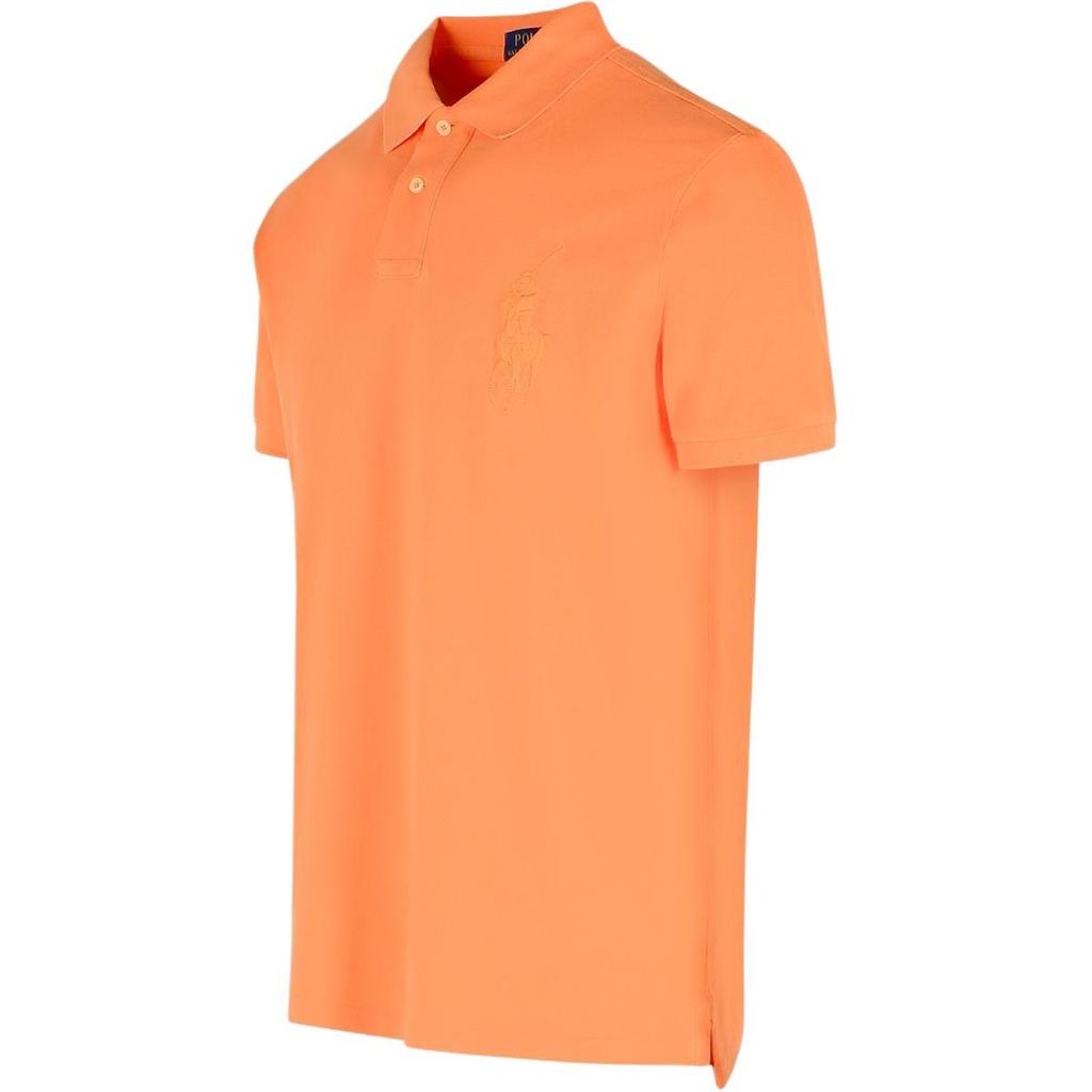 Polo Ralph Lauren Logo Embroidered Short Sleeve Polo Shirt Men tops Orange Yellow 710938137-013