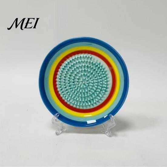 Garlic Paste Maker Ceramic Grater Bowl, Multifunctional Ginger Mincer Plate Olive Oil Dip Mixer Bowl for Food, Spanish Tomato Roaster Dish,