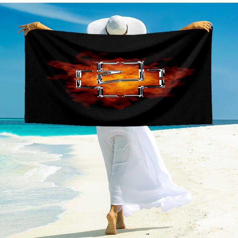 1pc Rammstein Heavy Metal Beach Towel,quick Drying Absorbent Beach Towel,outdoor Sports Swimming Beach towel,Soft and Comfortable Y73067