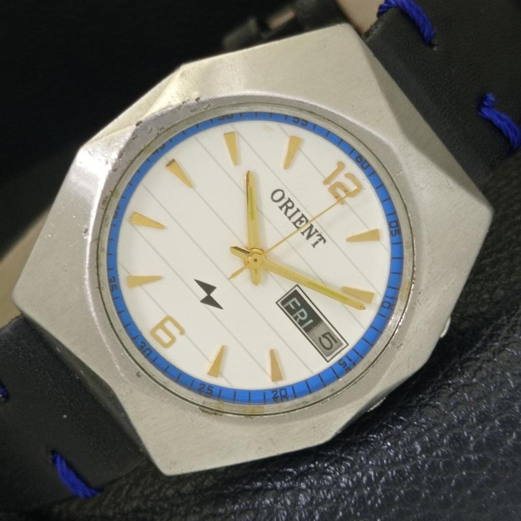 

АВТОМАТИЧЕСКИЕ ВИНТАЖНЫЕ ЧАСЫ ORIENT 46941 ЯПОНИЯ МУЖСКИЕ ЧАСЫ С БЕЛЫМ ЦИФЕРБЛАТОМ a700156-5 R201-a700156