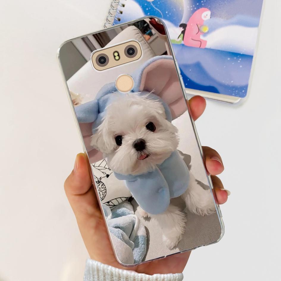 For LG G6 Plus Case LGM-G600K Phone Cases Popular Flower Soft Silicone Clear Protective Shell For LG G6 G 6 LG6 LGG6+ Back Cover