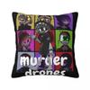 Murder Drones Comedy Uzi Pillow Cover Cute Funny Pillow Case Square Graphic Cushion Cover Pillowcases For Sofa Home Decoration
